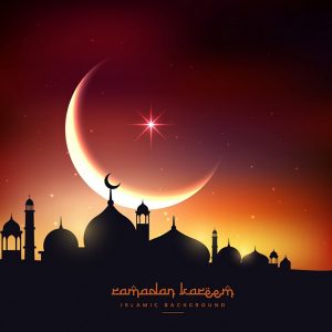 تصميمات عن هلال شهر رمضان