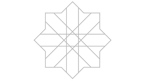 النجمة الثمانية زخارف اسلامية بسيطة للرسم