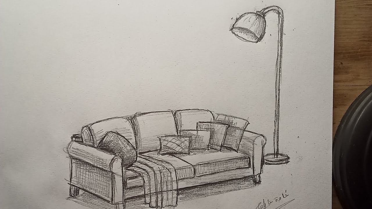 رسم الكنبةوالكرسي