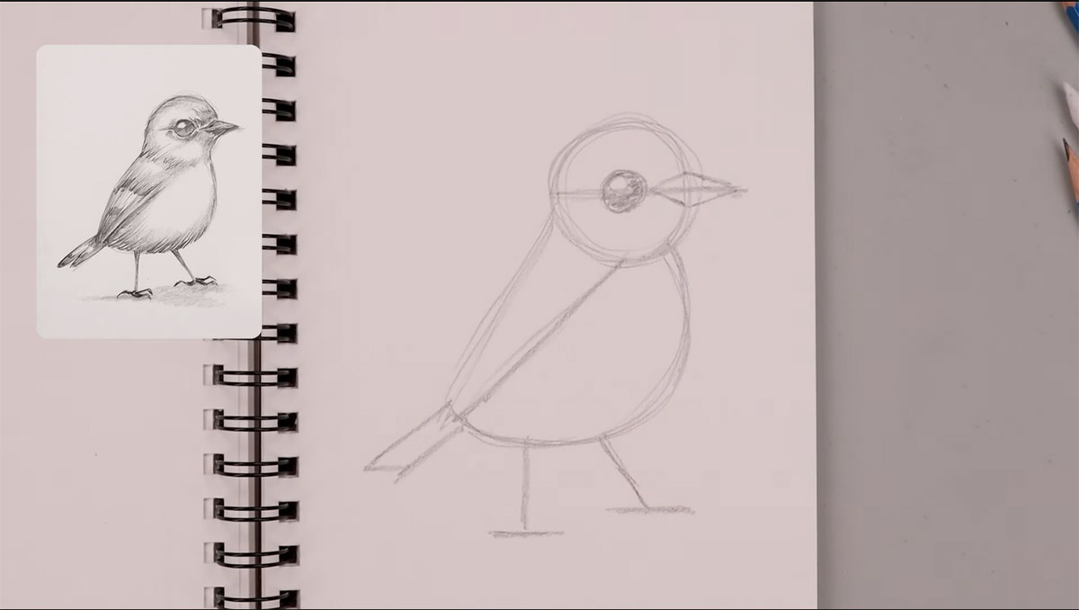 تعلم رسم عصفور