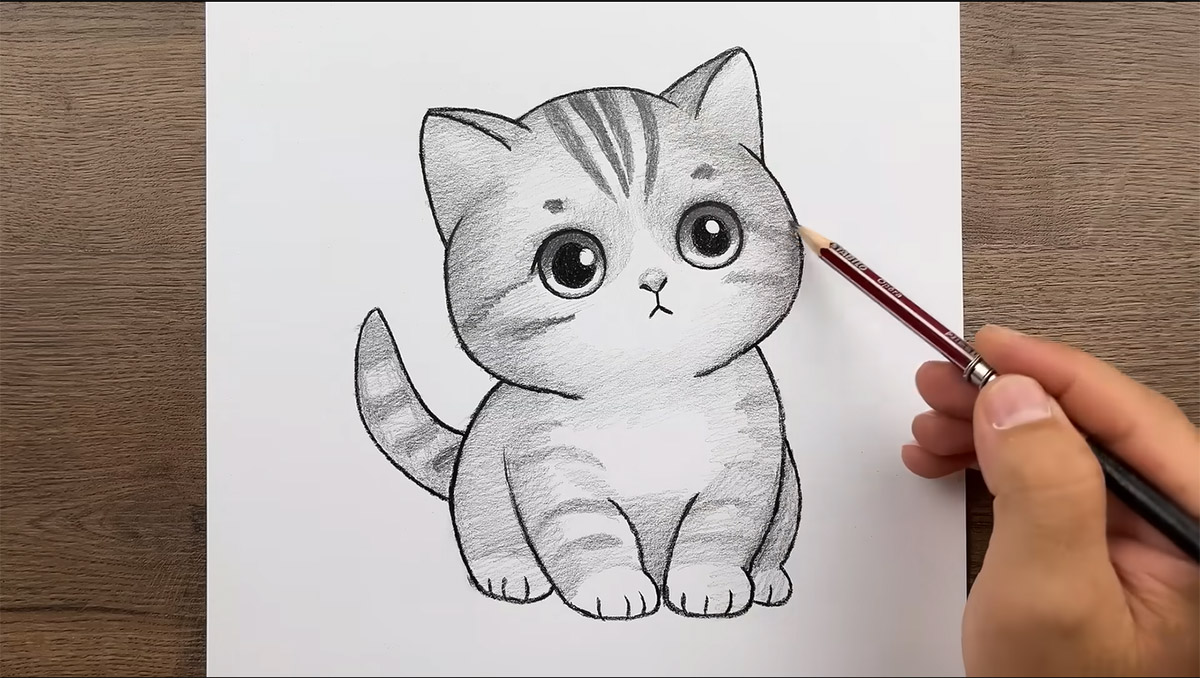 رسم قطة