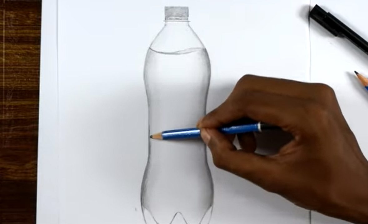 رسم قارورة ماء