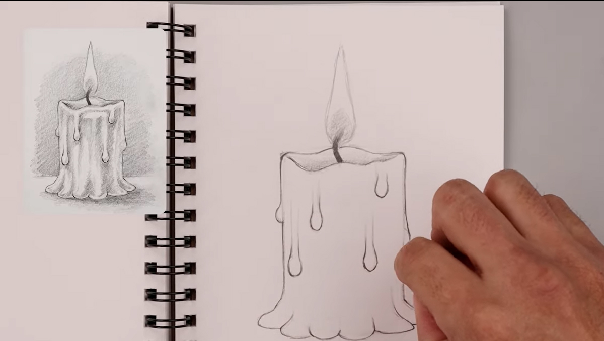تعلم رسم الشمعة