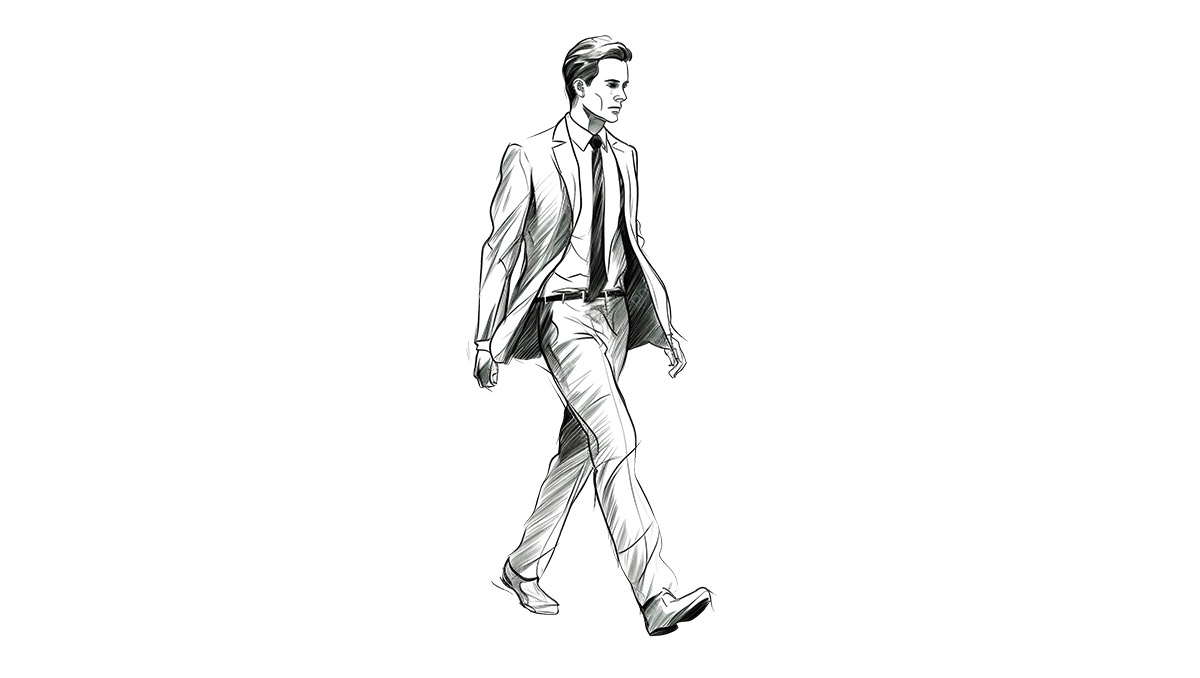 رسم حركتي المشي
